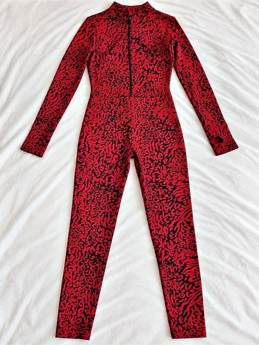 Red & Black Animal Print Two-Piece Matching Set